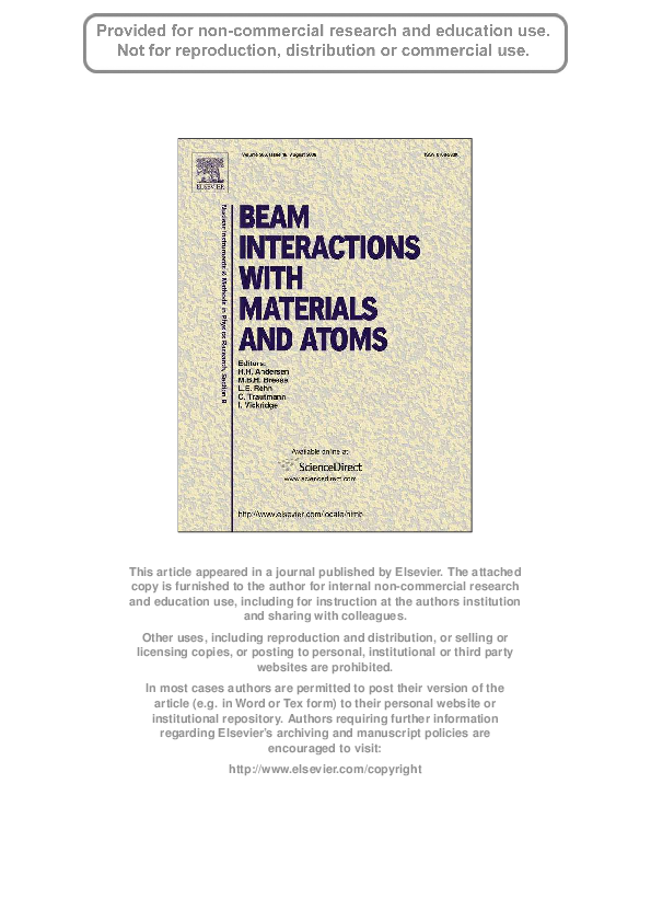 (PDF) Ion beam modification of strained InGaAs/InP characterized by ...