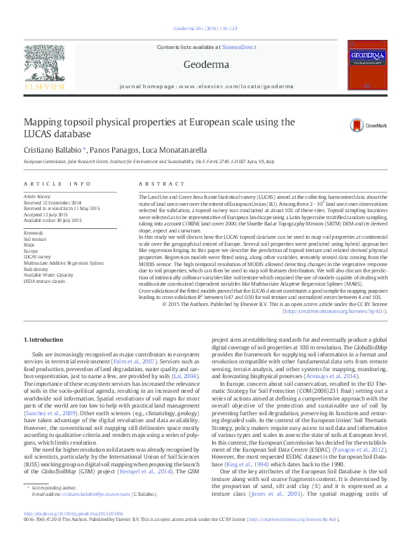 (PDF) Mapping topsoil physical properties at European scale using the ...