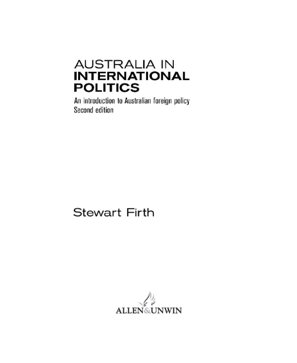 Pdf Australia In International Politics An Intorduction To Australian Foreign Policy 2nd Edition Selami Ozturk Academia Edu
