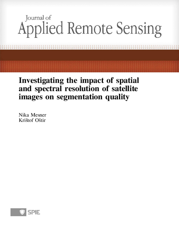 (PDF) Investigating the impact of spatial and spectral resolution of ...