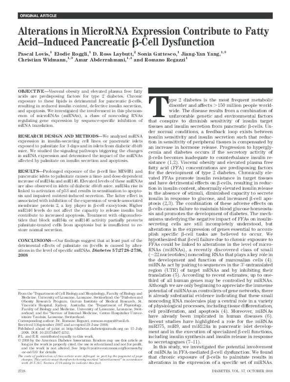 (PDF) Alterations in MicroRNA Expression Contribute to Fatty Acid ...