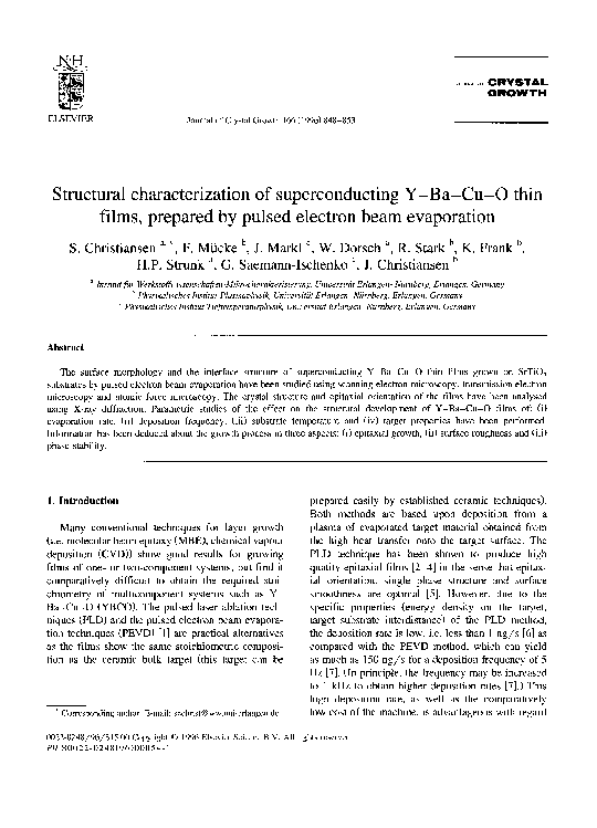 (PDF) Structural characterization of superconducting Y Ba Cu O thin ...