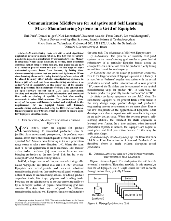 (PDF) Communication Middleware for Adaptive and Self Learning Micro ...