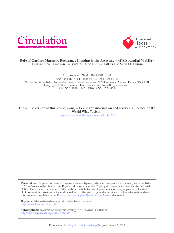 (PDF) Role of Cardiac Magnetic Resonance Imaging in the Assessment of ...