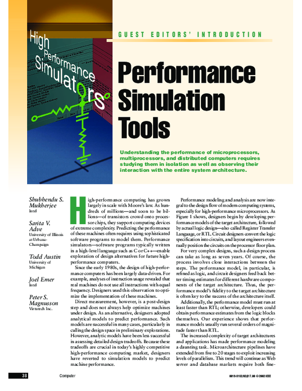 (PDF) Performance simulation tools