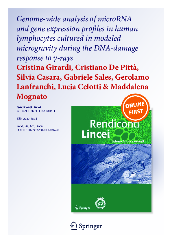 (PDF) Genome-wide analysis of microRNA and gene expression profiles in ...