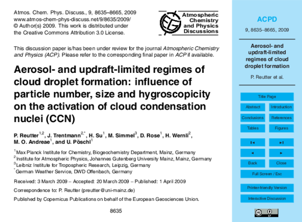 (PDF) Aerosol- and updraft-limited regimes of cloud droplet formation ...