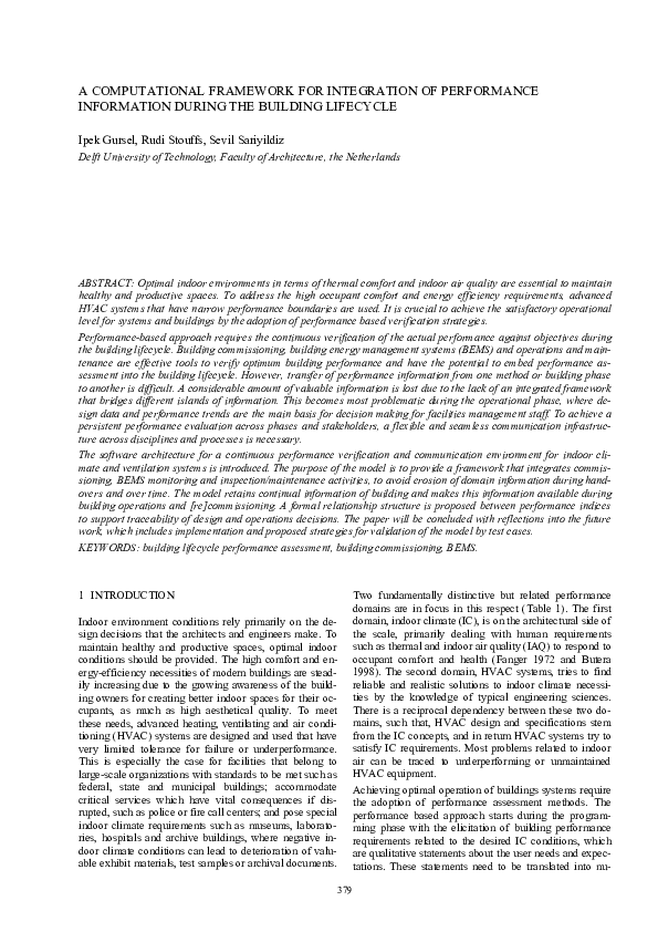 (PDF) A computational framework for integration of performance ...