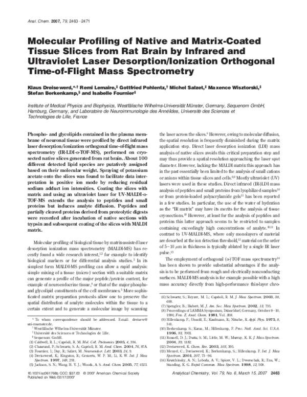 (PDF) Molecular Profiling of Native and Matrix-Coated Tissue Slices ...