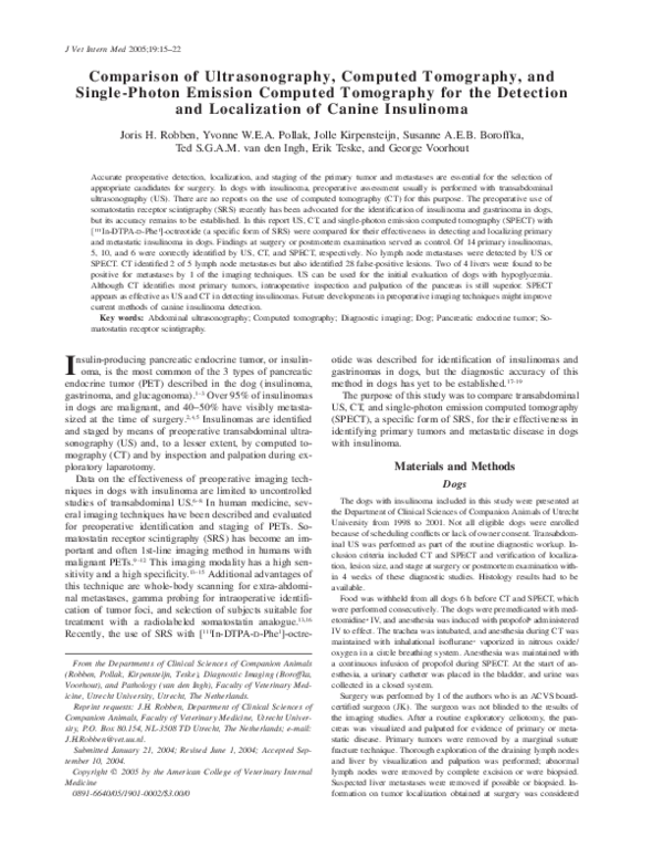 (PDF) Comparison of Ultrasonography, Computed Tomography, and Single ...