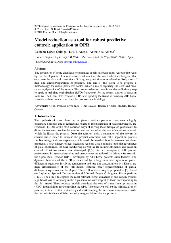(PDF) Model reduction as a tool for robust predictive control ...