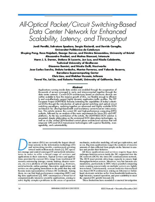 (PDF) All-optical packet/circuit switching-based data center network ...