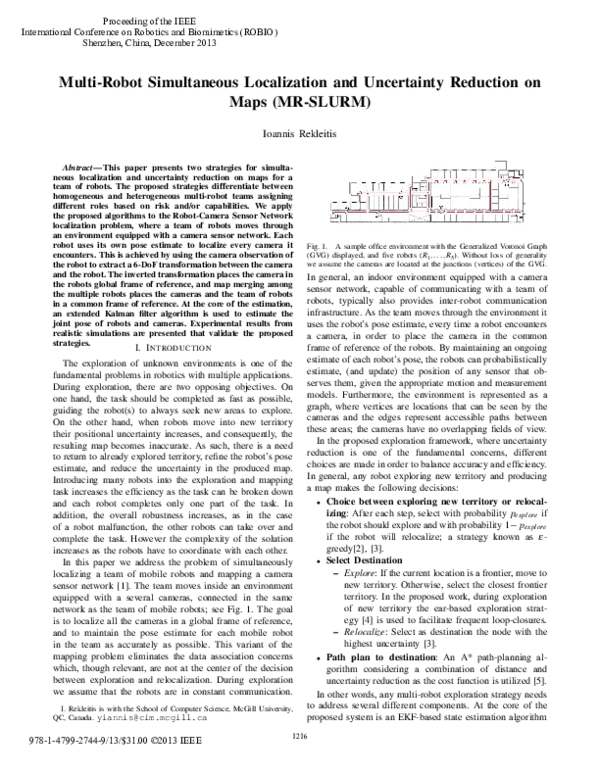 (PDF) Multi-robot simultaneous localization and uncertainty reduction ...