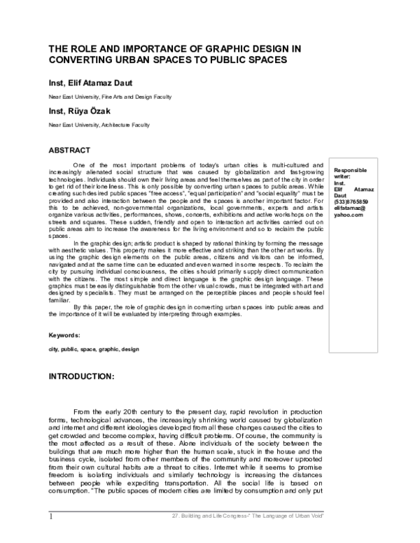 (DOC) THE ROLE AND IMPORTANCE OF GRAPHIC DESIGN IN CONVERTING URBAN ...