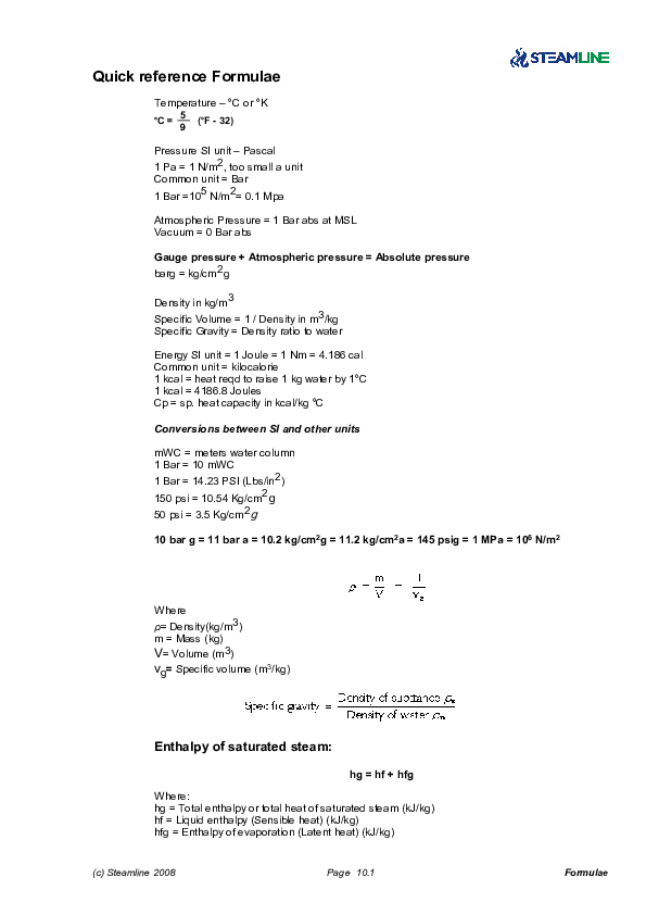 First page of “Formulae”