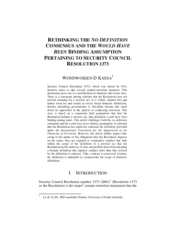 (PDF) Rethinking the No Definition consensus and the would have been