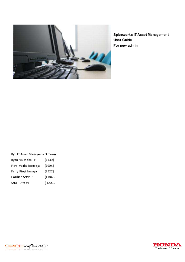 (PDF) Step by Step Spiceworks agent installation in new user Ian