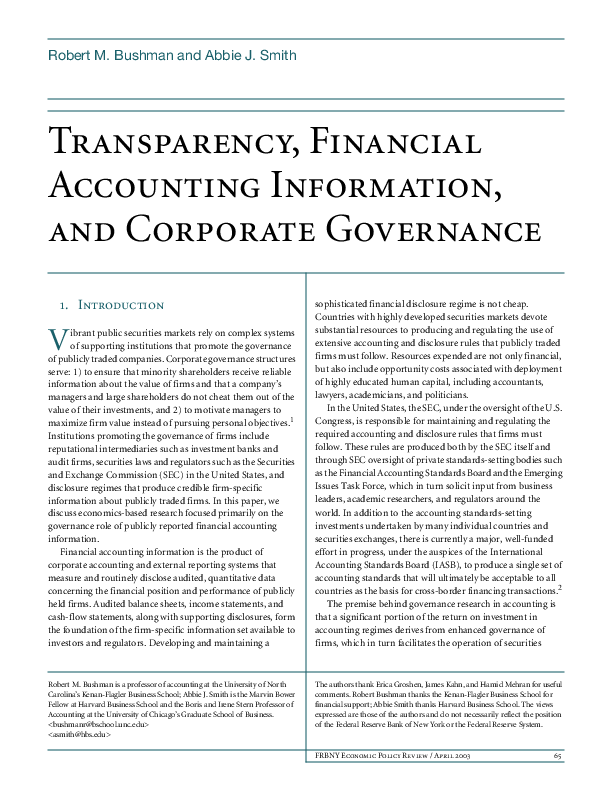 Corporate transparency essay image