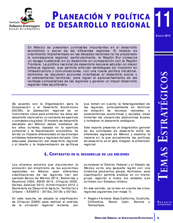(PDF) Planeación y política de desarrollo regional