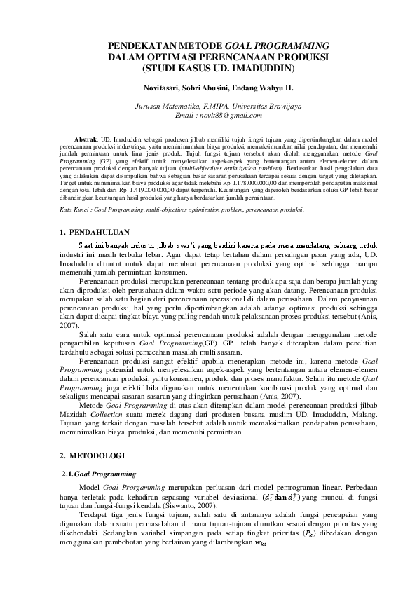 (PDF) Goal programming PDF firstianto mn Academia.edu