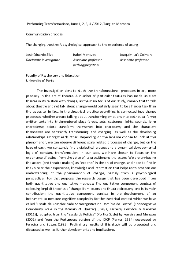 Essay theatre experience image