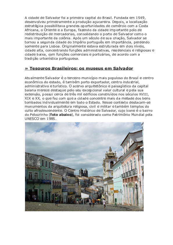 (DOC) A cidade de Salvador foi a primeira capital do Brasil cristina santos Academia.edu (DOC) A cidade de Salvador foi a primeira capital do Brasil cristina santos Academia.edu
