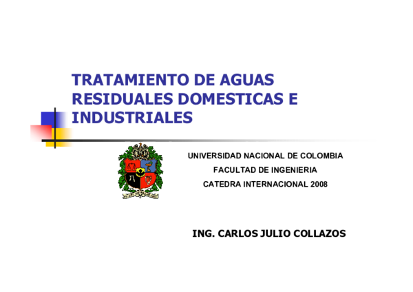 (PDF) TRATAMIENTO DE AGUAS RESIDUALES DOMESTICAS E INDUSTRIALES