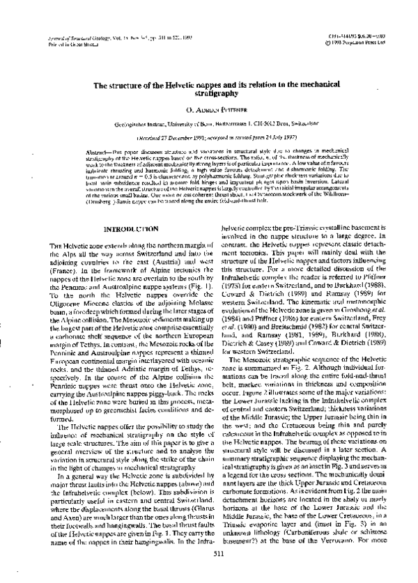 (PDF) The structure of the Helvetic nappes and its relation to the ...