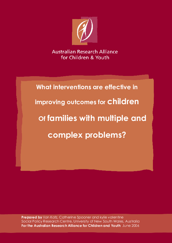 (PDF) What interventions are effective with complex multi-problem ...