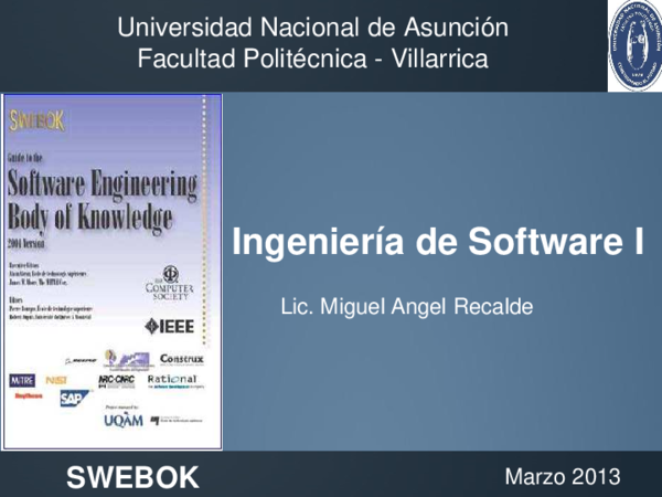 (PDF) Ingeniería de Software I