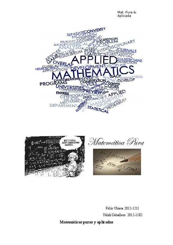 (DOC) Matematica pura y aplicada