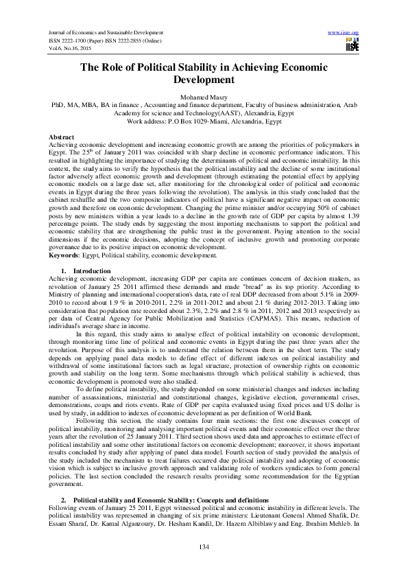 Political stability essay image