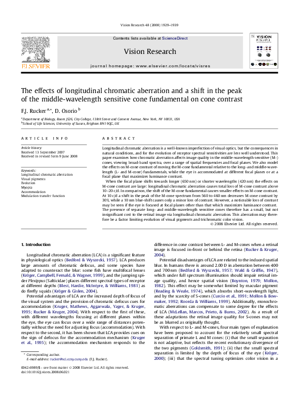 (PDF) The effects of longitudinal chromatic aberration and a shift in ...