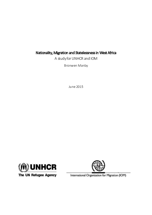(PDF) Nationality, Migration and Statelessness in West Africa