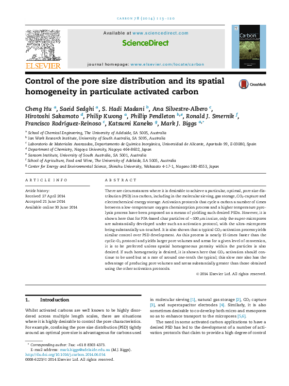 (PDF) Control of the pore size distribution and its spatial homogeneity ...