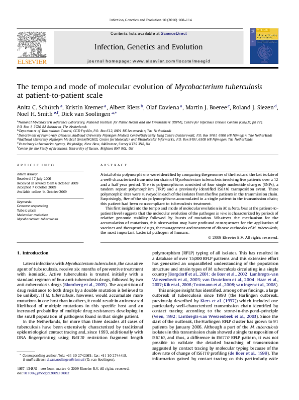 (PDF) The tempo and mode of molecular evolution of Mycobacterium ...