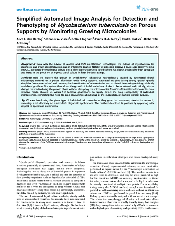 (PDF) Simplified automated image analysis for detection and phenotyping ...