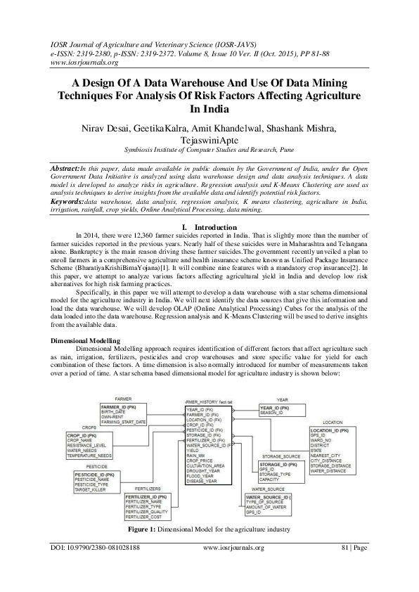 (PDF) A Design Of A Data Warehouse And Use Of Data Mining Techniques ...