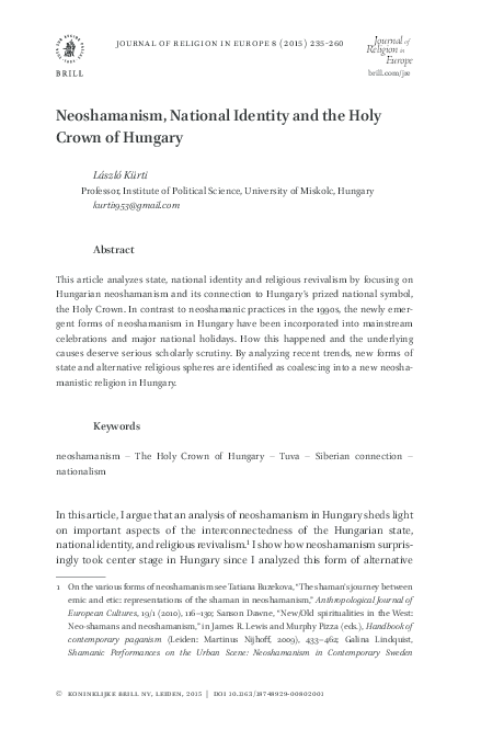 (PDF) Kürti, Neoshamanism