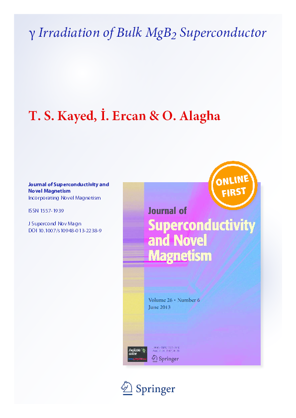 (PDF) γ Irradiation of Bulk MgB2 Superconductor