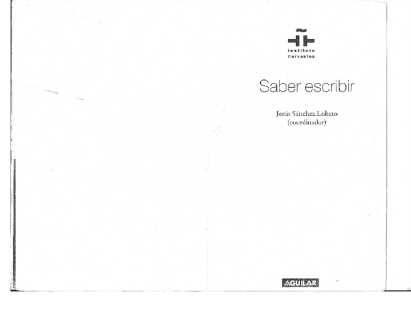 (DOC) Saber escribir