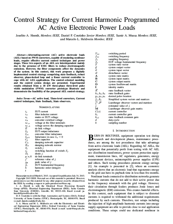 (PDF) Control Strategy for Current Harmonic Programmed AC Active ...