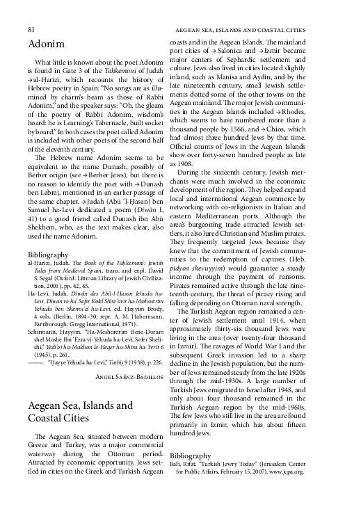 (PDF) Articles on Ottoman Jewish Communities and Rabbis, EJIW