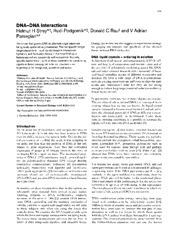 (PDF) DNA-DNA interactions
