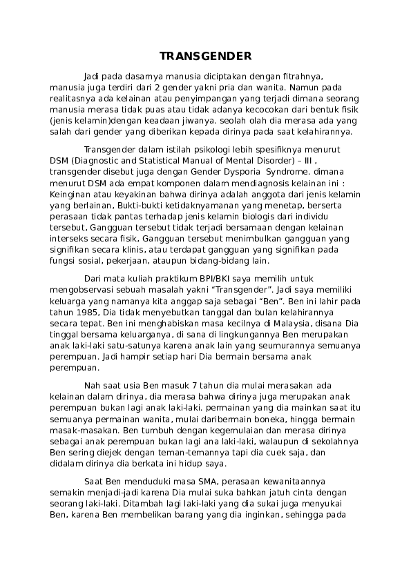 Transgender essay outline picture