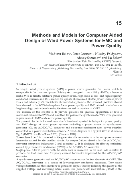 (PDF) Methods and Models for Computer Aided Design of Wind Power ...