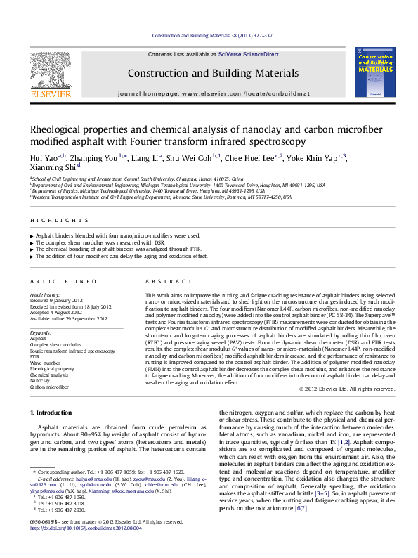 (PDF) Rheological properties and chemical analysis of nanoclay and