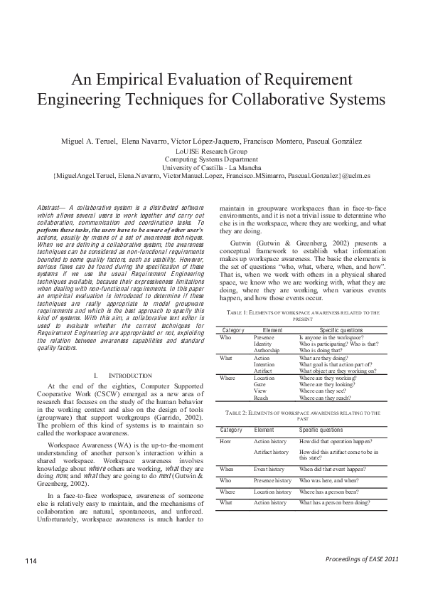 (PDF) An empirical evaluation of requirement engineering techniques for ...