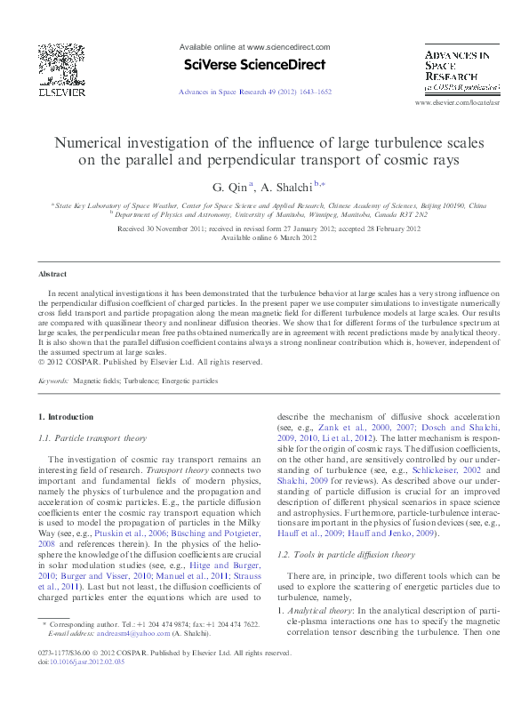 (PDF) Numerical investigation of the influence of large turbulence ...