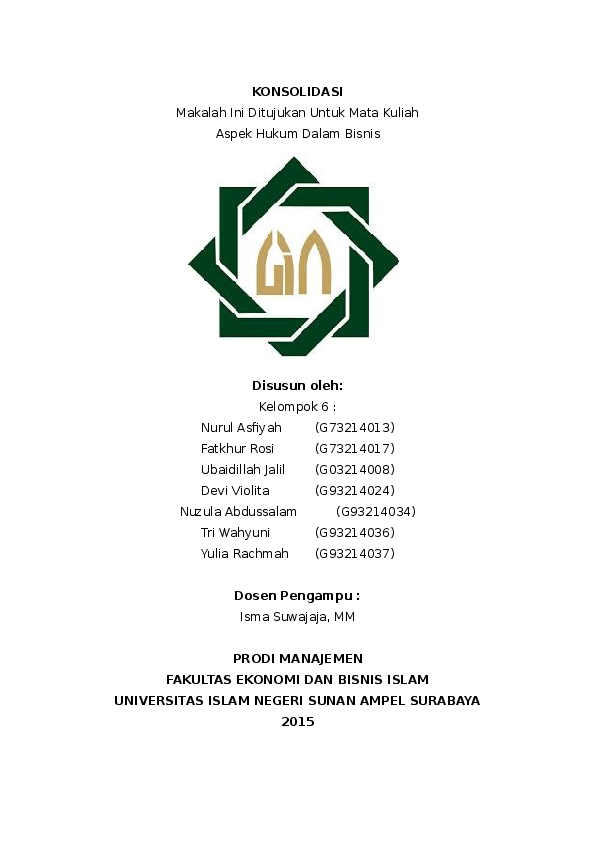 Makalah Laporan Keuangan Konsolidasi